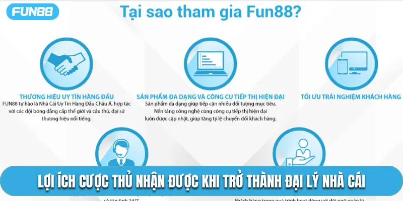 Lợi ích cược thủ nhận được khi trở thành đại lý nhà cái